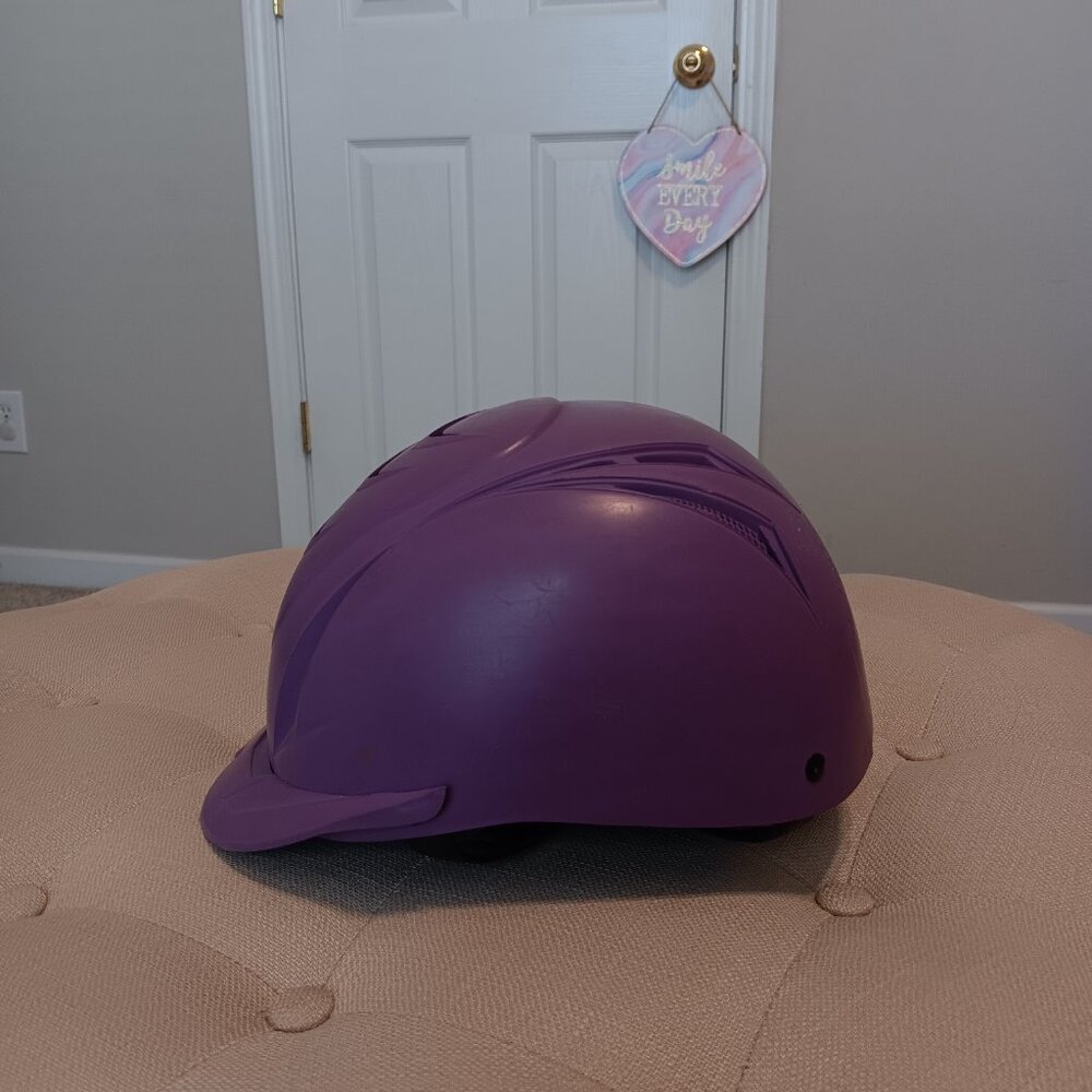 Kids Ovation Equestrian riding helmet size XS/S 48-52 adjustable purple - Picture 4 of 6